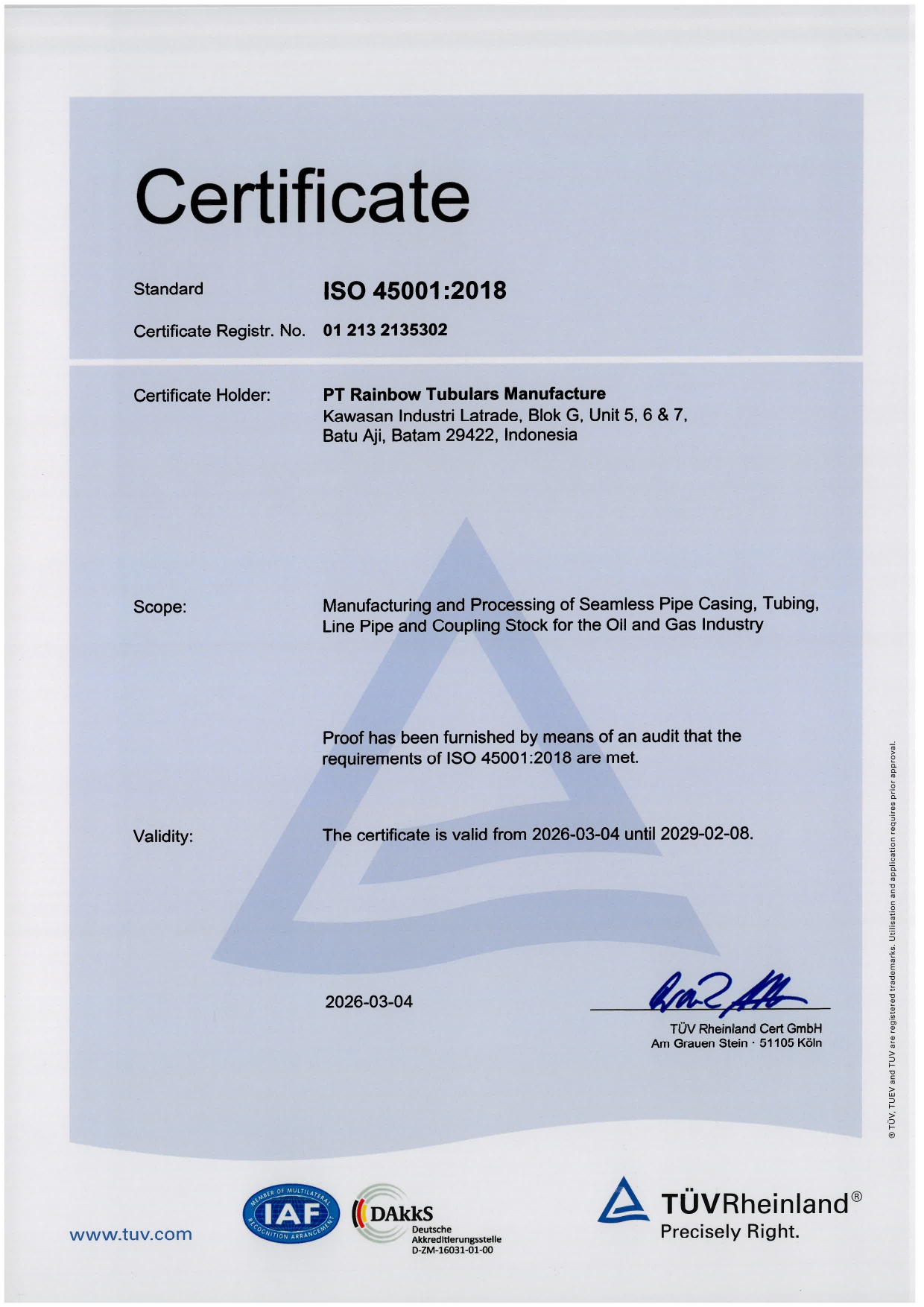 ISO 45001:2018