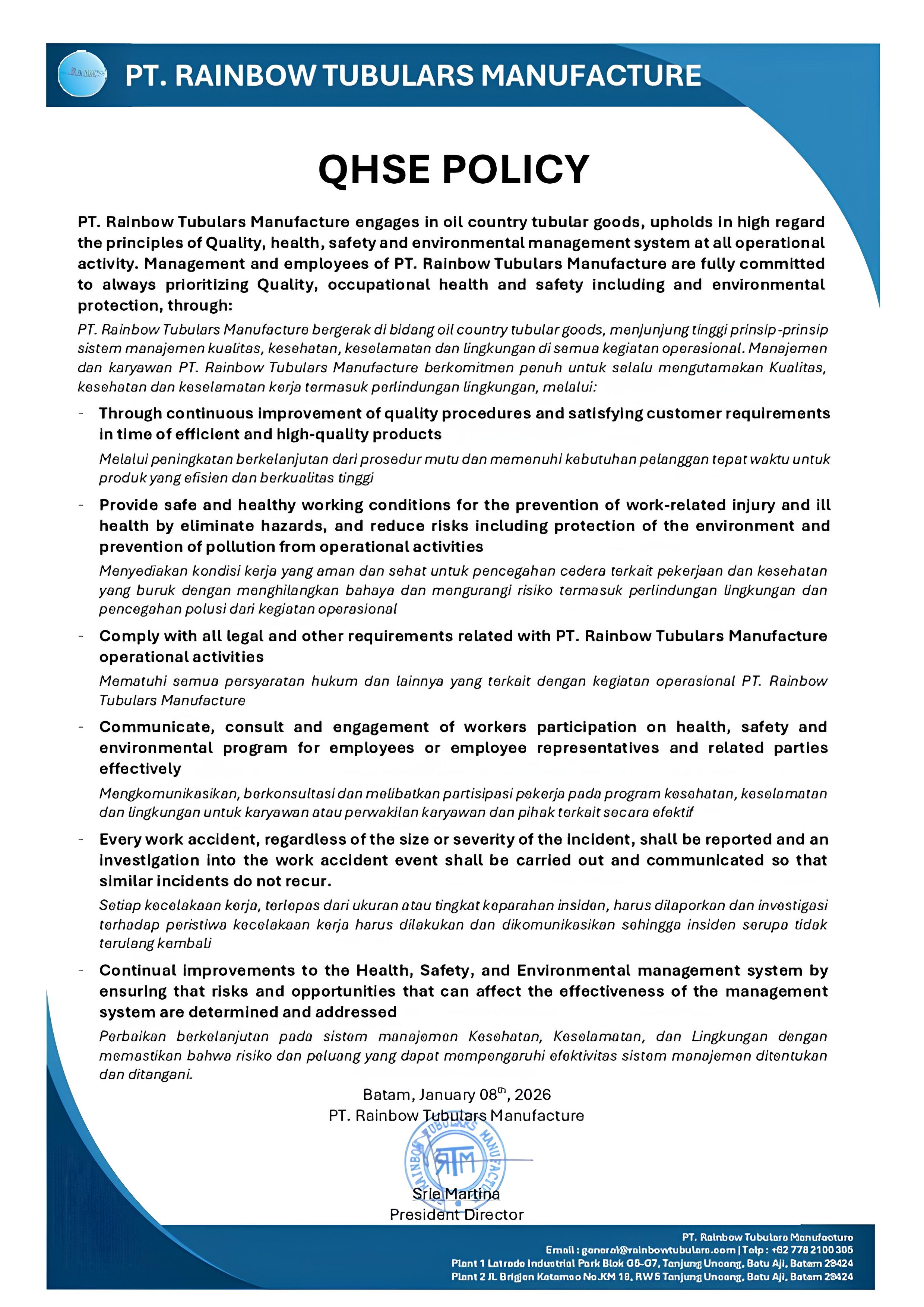 QHSE Policy Document